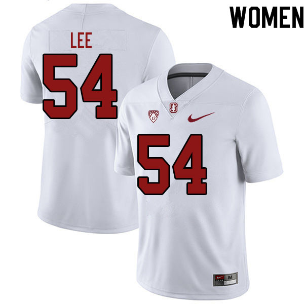 Women #54 Kiersten Lee Stanford Cardinal College Football Jerseys Sale-White